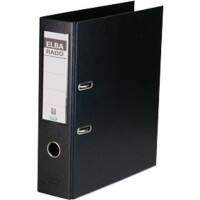 Classeur à levier ELBA Large Rado Plast A4 80 mm Noir 2 Anneaux 100022631 Plastique Portrait