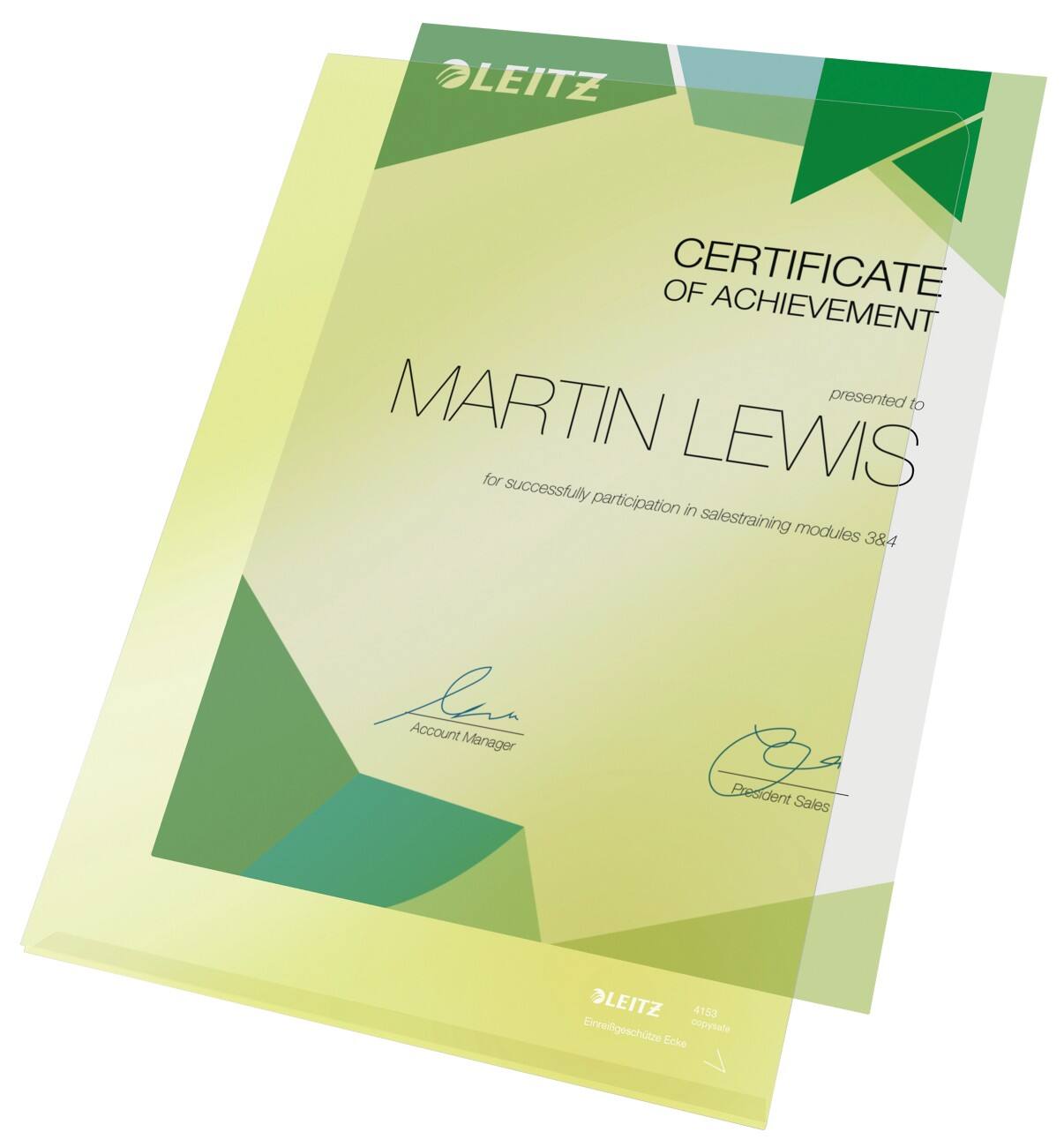 Pochettes coin Leitz Super Premium A4 Jaune PVC 150 microns 100 Unités