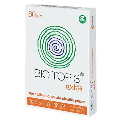 Papier Bio Top 3 A4 80 g/m² Mat Blanc 500 Feuilles