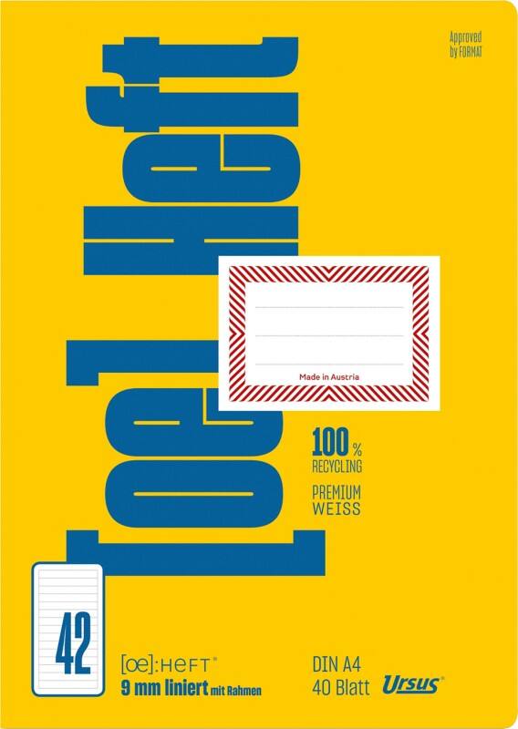 Cahier d'exercice Ursus Green OE A4 Ligné Blanc 12-A4/40 40 feuilles