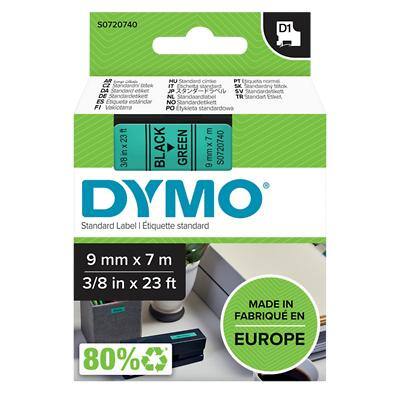 Ruban d'étiquettes DYMO D1 40919 S0720740 9 mm x 7 m Noir sur Vert