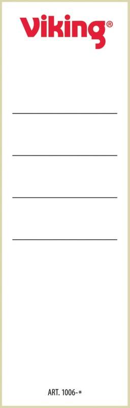Étiquettes pour classeurs Viking 60 mm Blanc 10 Unités