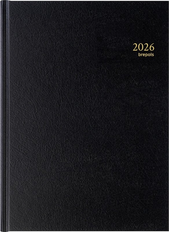 Agenda Brepols Bremax 1 Santex 2026 Spécial 1 Jour par page Allemand, Français, Anglais, Italien, Espagnol, Néerlandais Noir 0,001,1345,01,6,0