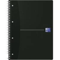 Cahier OXFORD Office Essentials A4+ Quadrillé Reliure en spirale Carte Noir Perforé 140 Pages