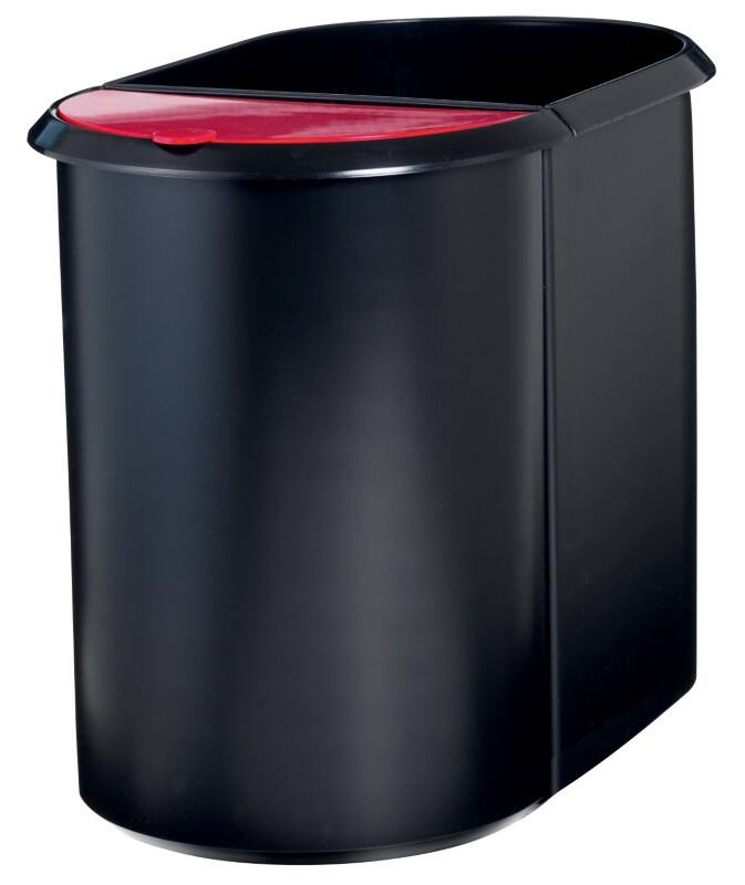 Poubelle helit Duo System 29 L Noir, rouge Plastique