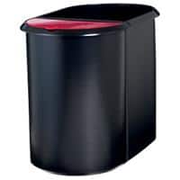 Corbeille à papier helit Duo System Noir, Rouge Plastique 28 x 28 x 35 cm