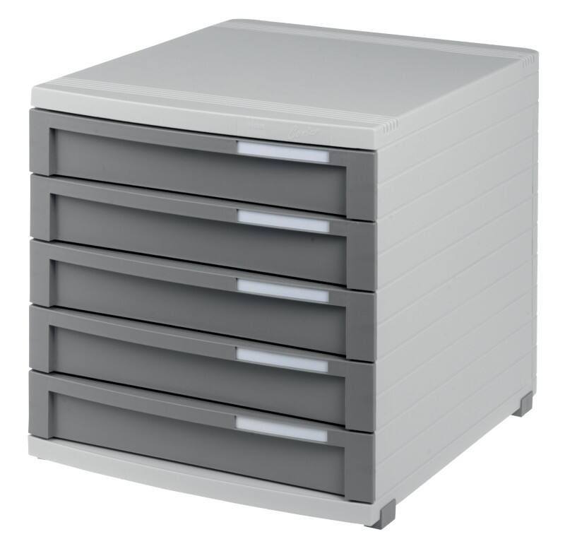 Module à tiroirs HAN Gris, Gris Clair 5 Tiroirs 30 x 38,2 x 30,7 cm B4