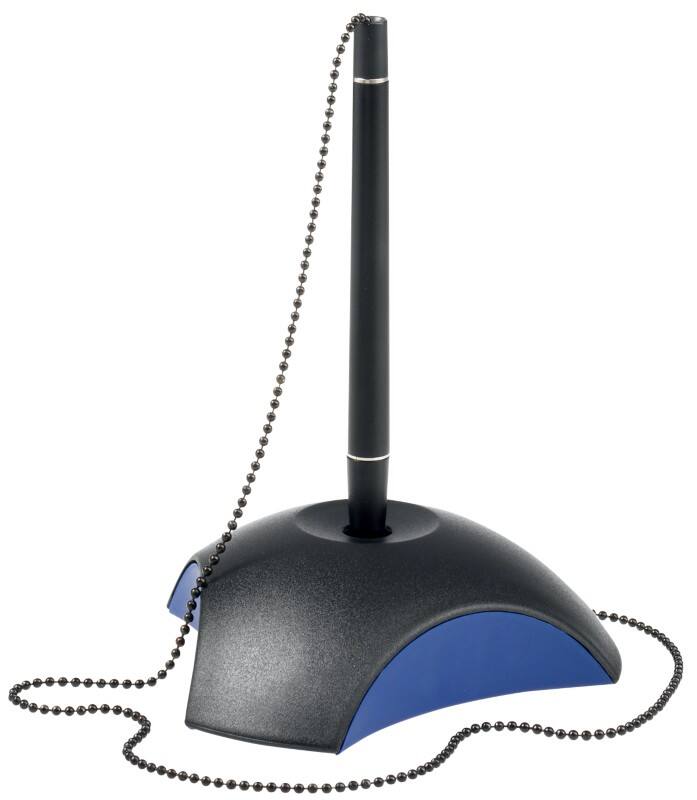 Stylo à bille sur socle HAN DELTA Non rétractable - Moyen Noir