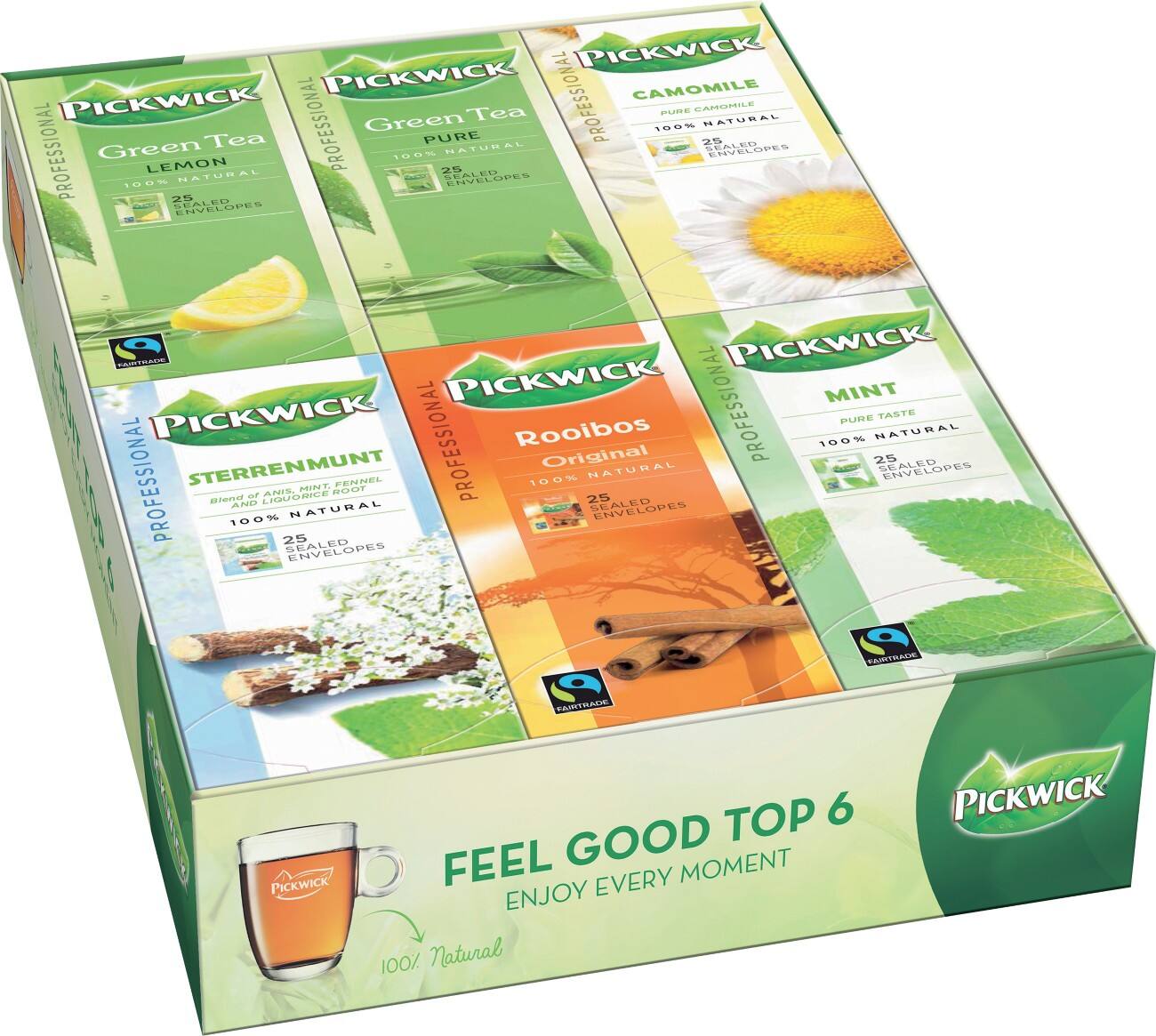 Boîte à thé Assortiment de saveurs Pickwick 150 Unités de 3 g