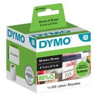 Étiquettes multifonction et pour disquettes Dymo LW S0722440 / 99015 d’origine Autocollantes Blanc 54 x 70 mm