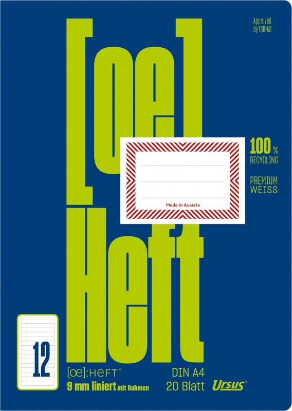 Cahier d'exercice Ursus Green OE A4 Ligné Blanc 12-A4/20 20 feuilles