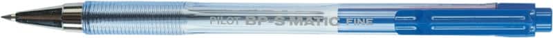 Stylo-bille Pilot BP-S Matic Rétractable Bleu 0,3 mm Fin Conique Rechargeable