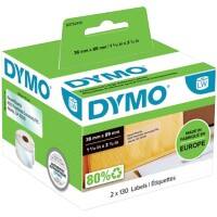 Étiquettes d’expédition Dymo LW S0722410 / 99013 d’origine, larges, autocollantes Transparent 36 x 89 mm