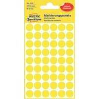 Pastilles autocollantes AVERY Zweckform 3144 Jaune Rond Ø 12 mm 5 Feuilles de 54 Étiquettes