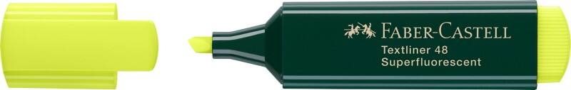 Surligneur Faber-Castell Textliner 48 Jaune Moyen Biseauté 1 - 5 mm Rechargeable