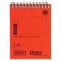 Cahier à spirales Ursus Orange Reliure supérieure Couverture pressboard Quadrillé 48 feuilles