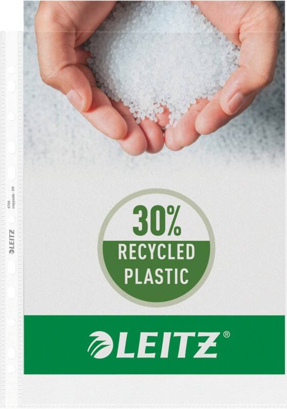 Pochette perforée Leitz A4 Granuleux Transparent 100 microns PP (Polypropylène) Ouverture par le haut 11 perforations 4704