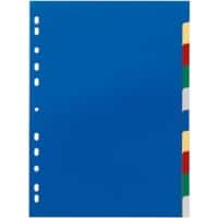 Intercalaires DURABLE Vierge A4 Assortiment 10 intercalaires Polypropylène Portrait A4 11 Perforations 6740