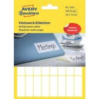 Étiquettes universelles AVERY Zweckform 3323 Blanc 38 x 14 mm 29 Feuilles de 32 Étiquettes