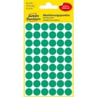 Pastilles autocollantes AVERY Zweckform 3143 Adhésif Spécial Vert 12 x 12 mm 5 Feuilles de 54 Étiquettes