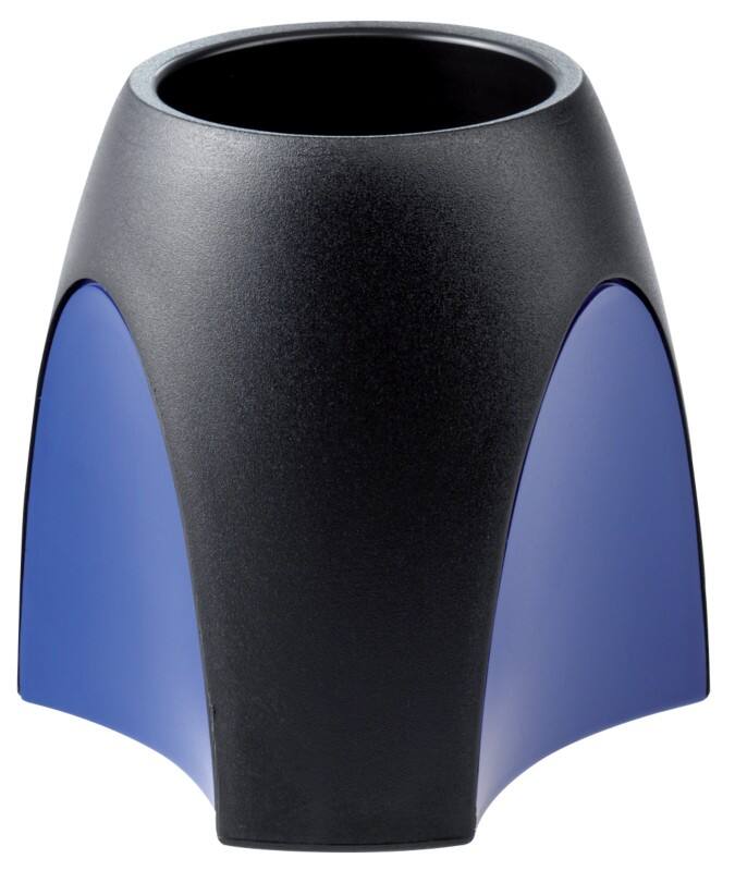 Pot à crayon HAN Delta Noir, bleu 9,9 x 9,9 x 9,4 cm