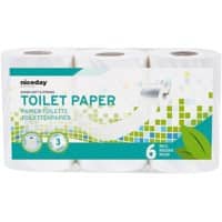 Papier toilette Niceday Professional Standard 3 épaisseurs 4708252 6 Rouleaux de 200 Feuilles