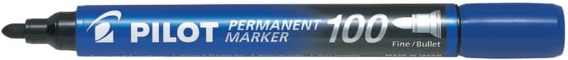 Marqueur permanent Pilot Super Grip 100 Fin Ogive - 1 mm Bleu