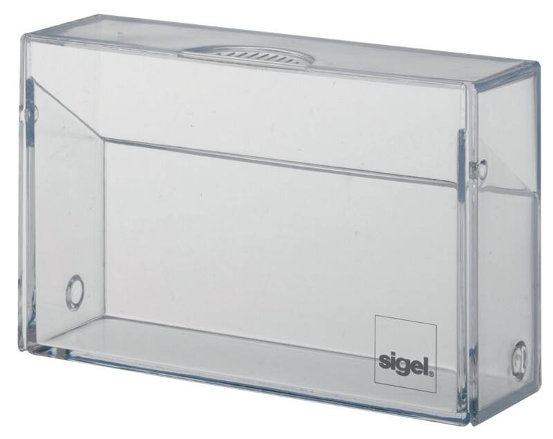 Boîte pour cartes de visite Sigel VA110 Transparent 100 cartes 9,5 x 3 x 6 cm