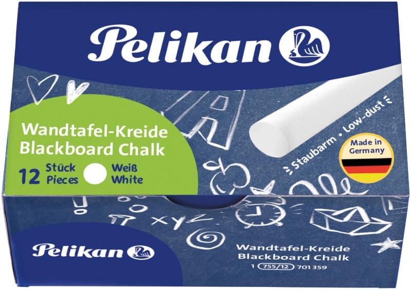 Craies Pelikan 755/12 Blanc 12 Unités