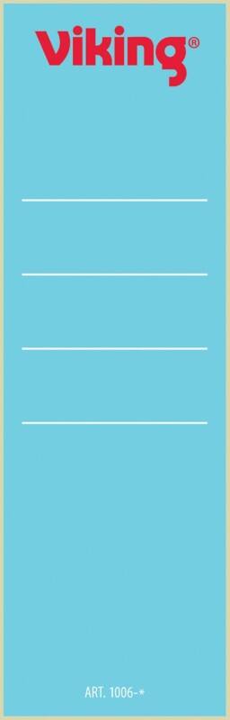 Étiquettes pour dos de classeur Viking 60 mm Bleu Courtes 10 Unités