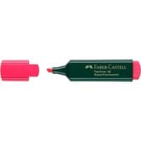 Surligneur Faber-Castell Superfluorescent Rouge Pointe moyenne Biseautée 1 - 5 mm Rechargeable