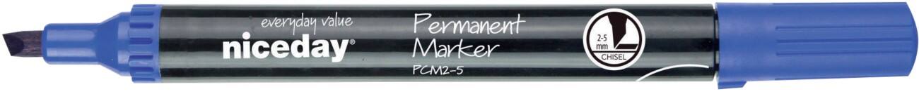 Marqueur permanent Niceday PCM2-5 Large Pointe Biseautée Bleu