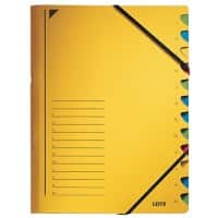 Trieur Leitz carton A4 Jaune 12 Compartiments