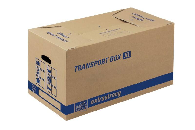 Carton tidyPac TRANSPORT BOX extrastrong Carton 360 (L) x 690 (P) x 370 (H) mm Brun 10 Unités