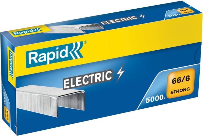 Agrafes Rapid Strong Electric 66/6 24867800 Acier galvanisé Argenté 5000 Agrafes