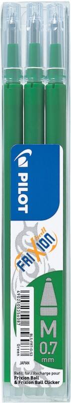 Recharge pour stylo roller Pilot FriXion Ball 0,35 mm Moyen Conique Vert 3 Unités