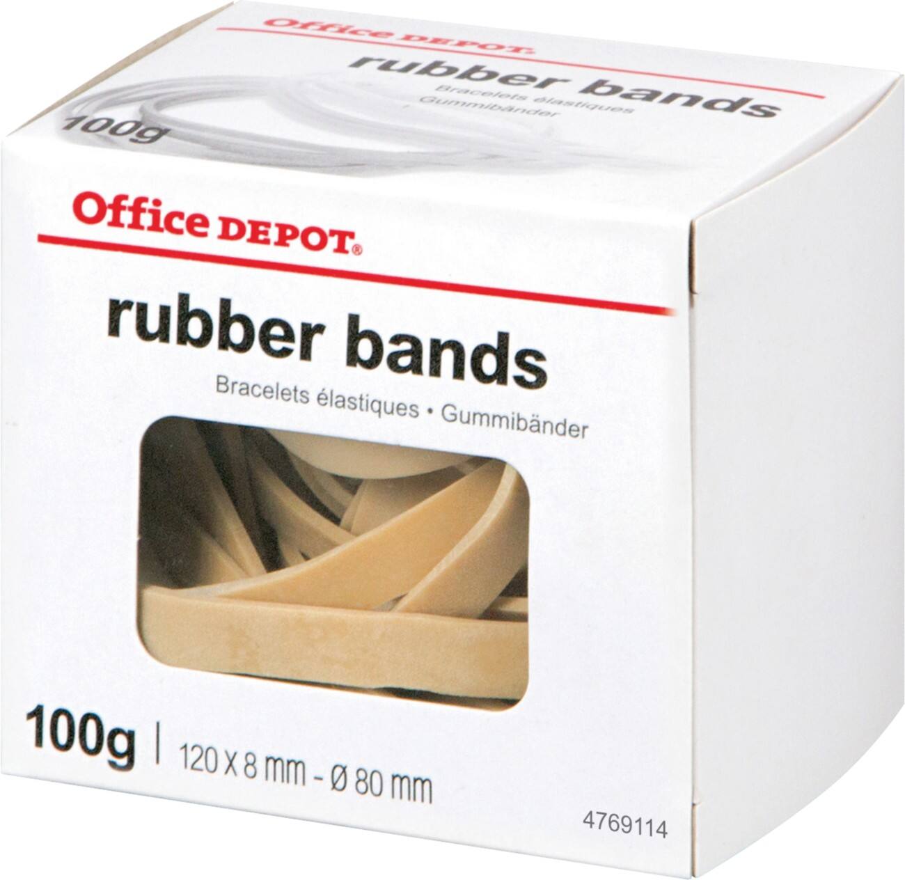 Élastiques Office Depot 80 x 8 mm 80 mm Brun clair 100 g