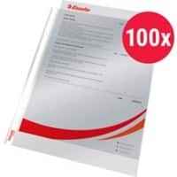 Pochette perforée Esselte A4 Transparent 55 microns Polypropylène Ouverture au-dessus 11 perforations 56066 100 Unités