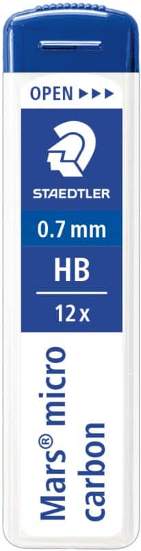 Mines pour porte-mines STAEDTLER 250 07-HB HB Noir 12 Unités