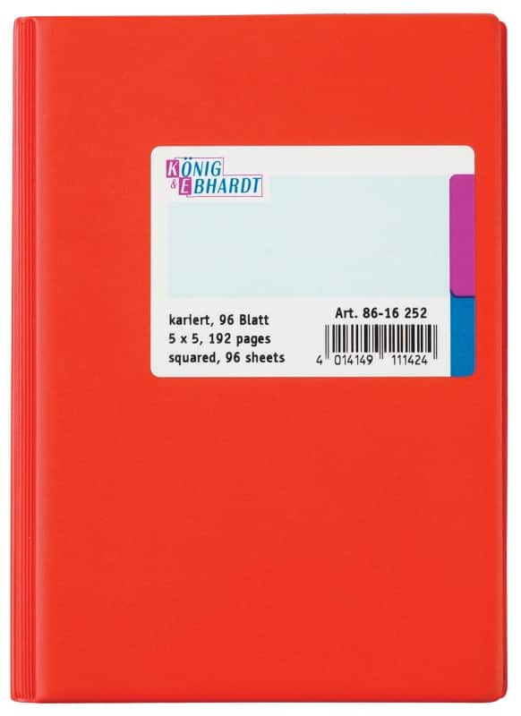Livre de compte König & Ebhardt Rouge A6 96 Feuilles