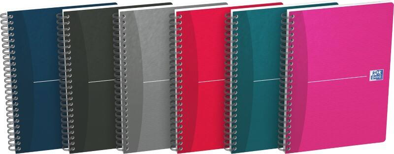 Cahier à spirales OXFORD Office Essentials A5 Quadrillé Reliure en spirale Carte Assortiment 180 Pages 5 Unités de 90 Feuilles