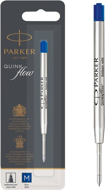 Recharge pour stylo bille Parker Quinkflow 0,7 mm Bleu