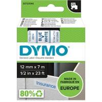 Ruban d’étiquettes D1 Dymo S0720540 / 45014 d’origine Autocollantes Bleu sur blanc 12 mm x 7 m
