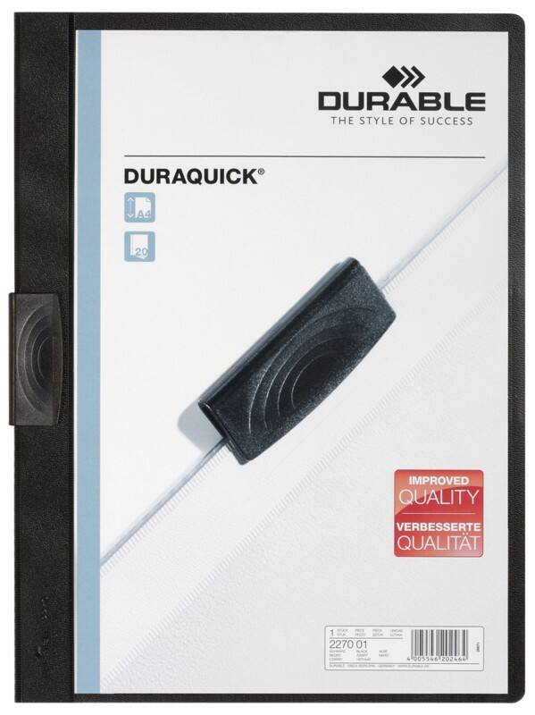 Farde à clip DURABLE 2270-01 A4 Noir PVC