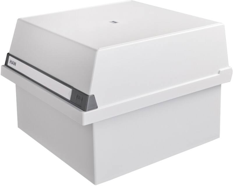 Boîte à fiches HAN 954-11 Gris clair pour 1300 Cartes 33 x 36,5 x 24,2 cm