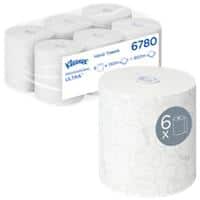 Essuie-mains Kleenex Ultra Rouleau Blanc 2 épaisseurs 6780 6 Rouleaux de 150 m