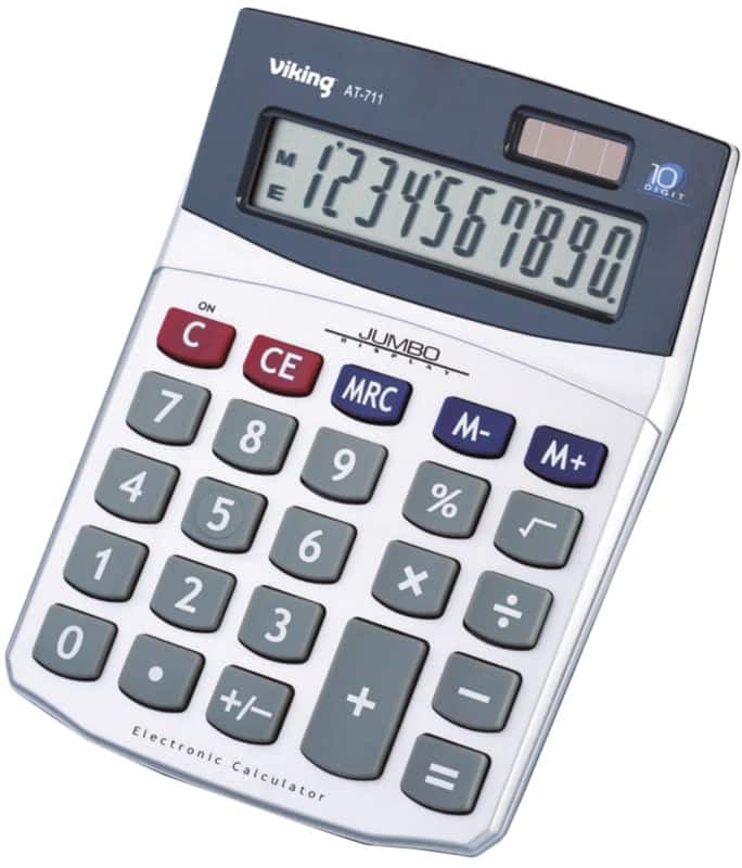 Calculatrice de bureau Viking AT-711 10 chiffres Argenté