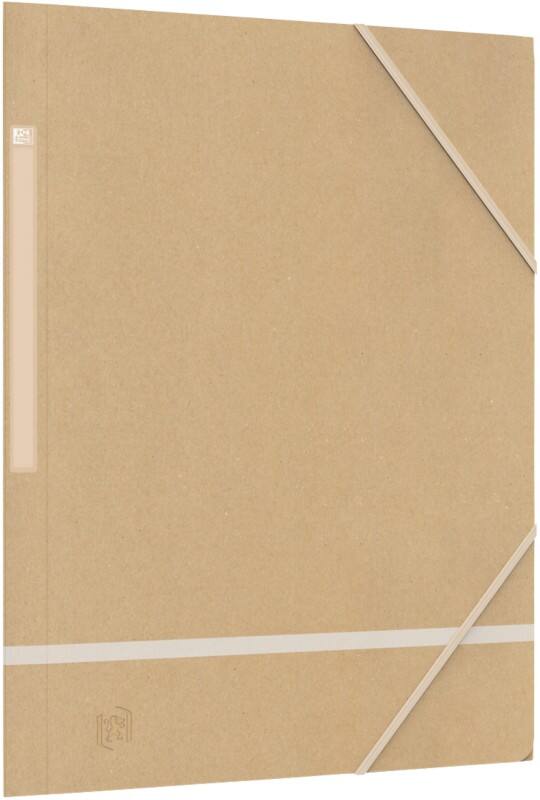 Farde à 3 rabats OXFORD Touareg 100200679 A4 Carton Élastique Beige 24 x 32 cm