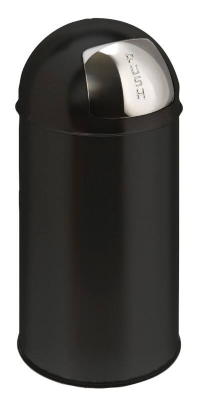 Poubelle push Vepa Bins 40 L Noir Acier