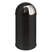 Poubelle push Vepa Bins 40 L Noir Acier